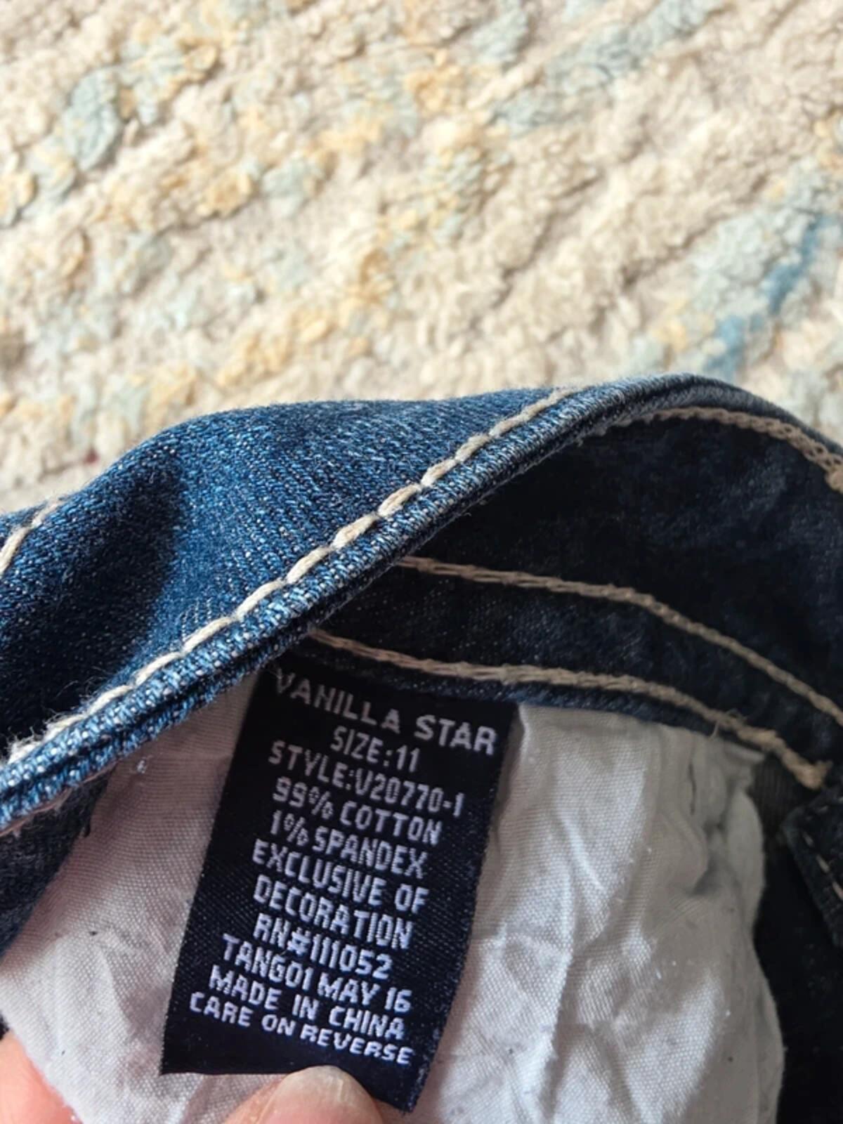 Vanilla Star Mid Rise Skinny Vintage Y2K Jeans UK Size 10 Petite