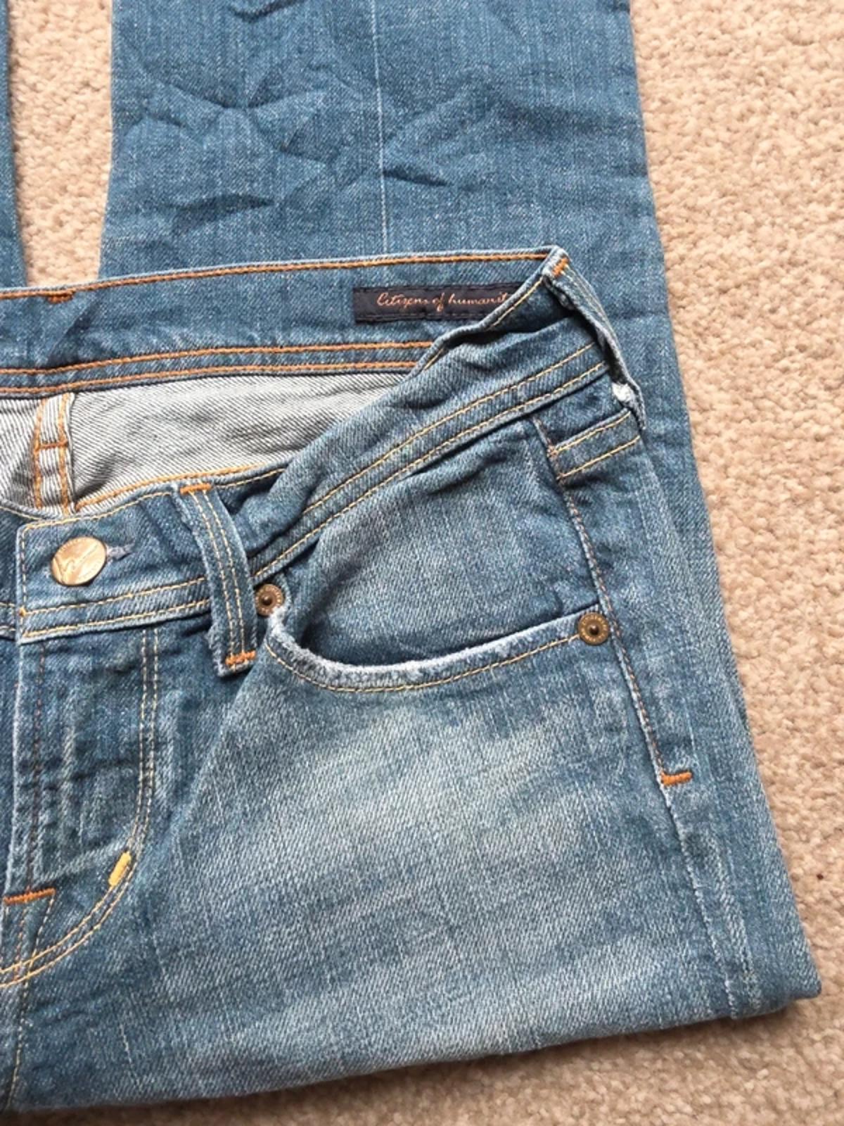 Vintage Y2K Citizens of Humanity Low Rise Flared Jeans UK Size 8 Petite