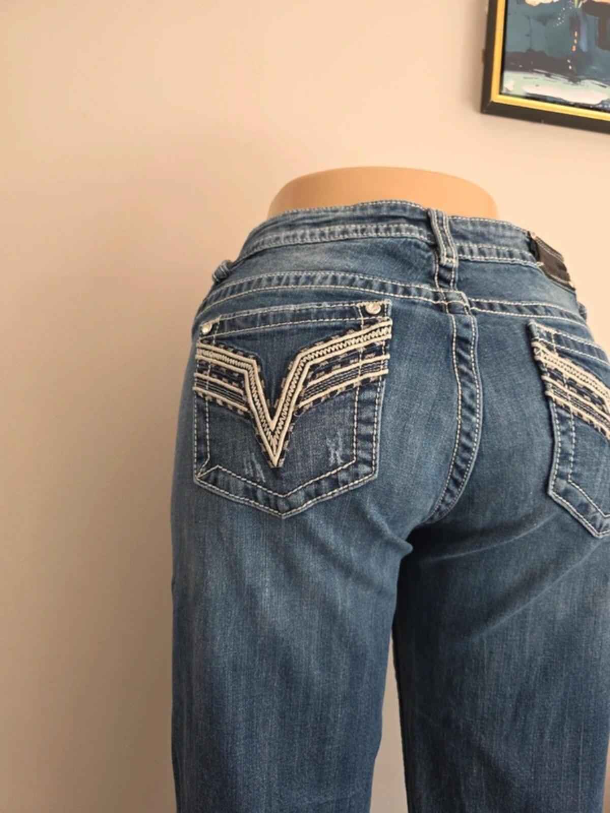Vigoss Mid Rise Straight Relaxed Vintage Y2K Jeans UK Size 18
