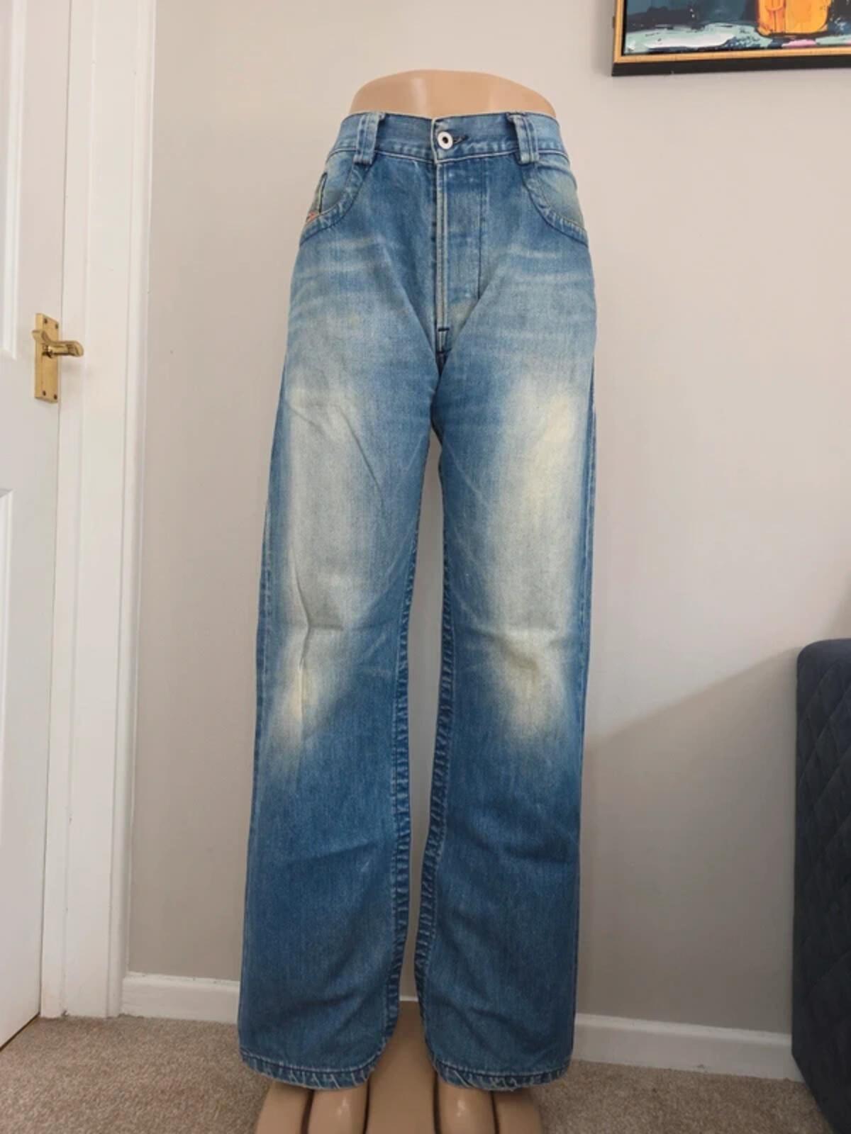 Diesel High Rise Wide Leg Vintage Y2K Jeans UK Size 12/14 Tall