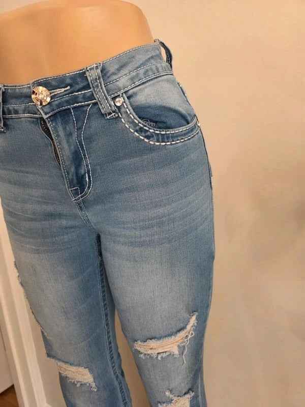Vintage Y2K Y Jeans Mid Rise Bootcut Jeans UK Size 4-6