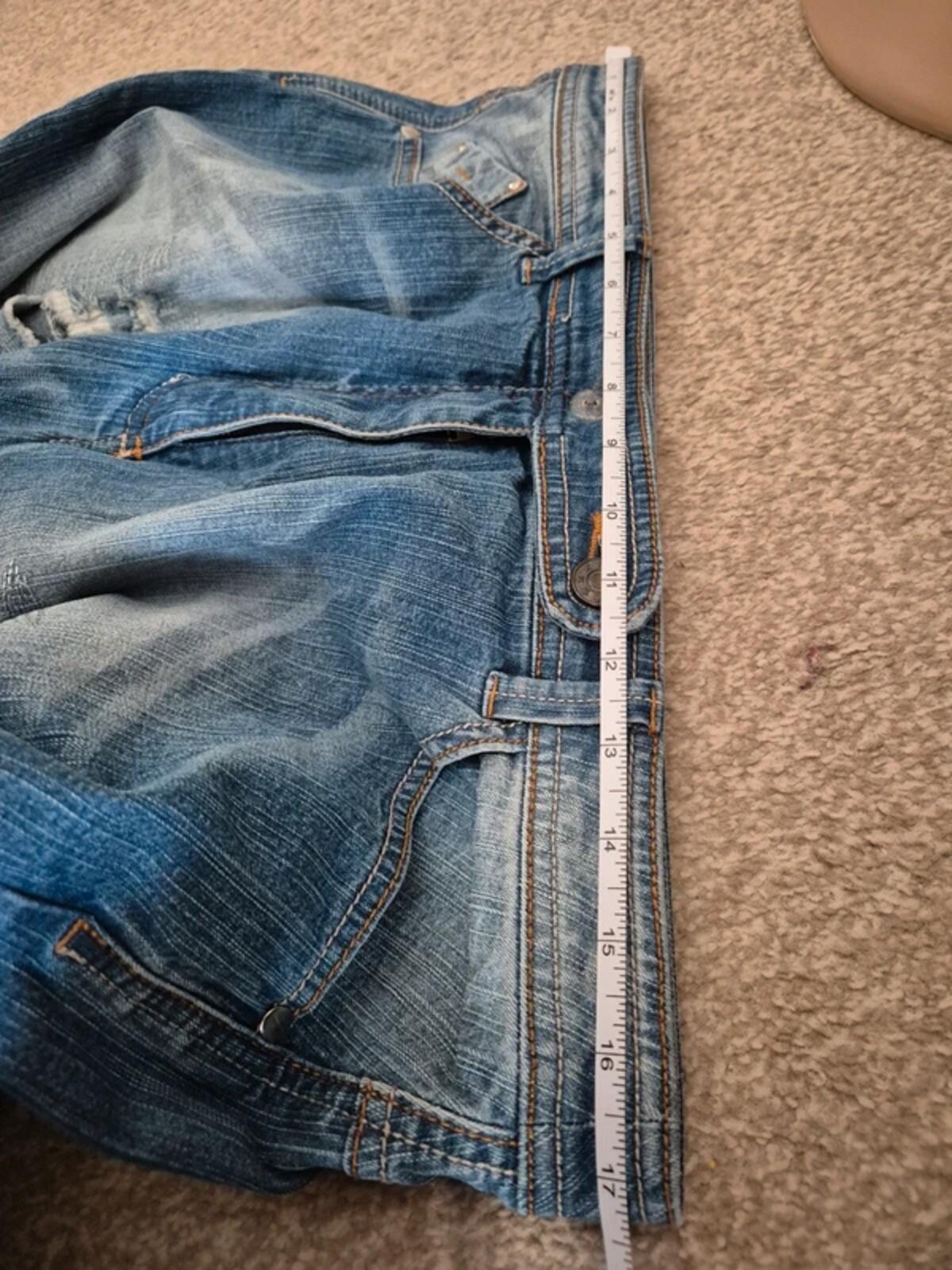 Vintage Y2K Ulla Popken Mid Rise Bling Flared Jeans UK Size 14/16 Petite