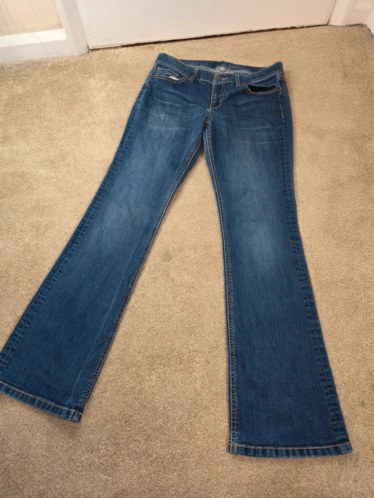 Vintage Y2K NY & Co Mid Rise Bootcut Jeans UK Size 10–12 Petite