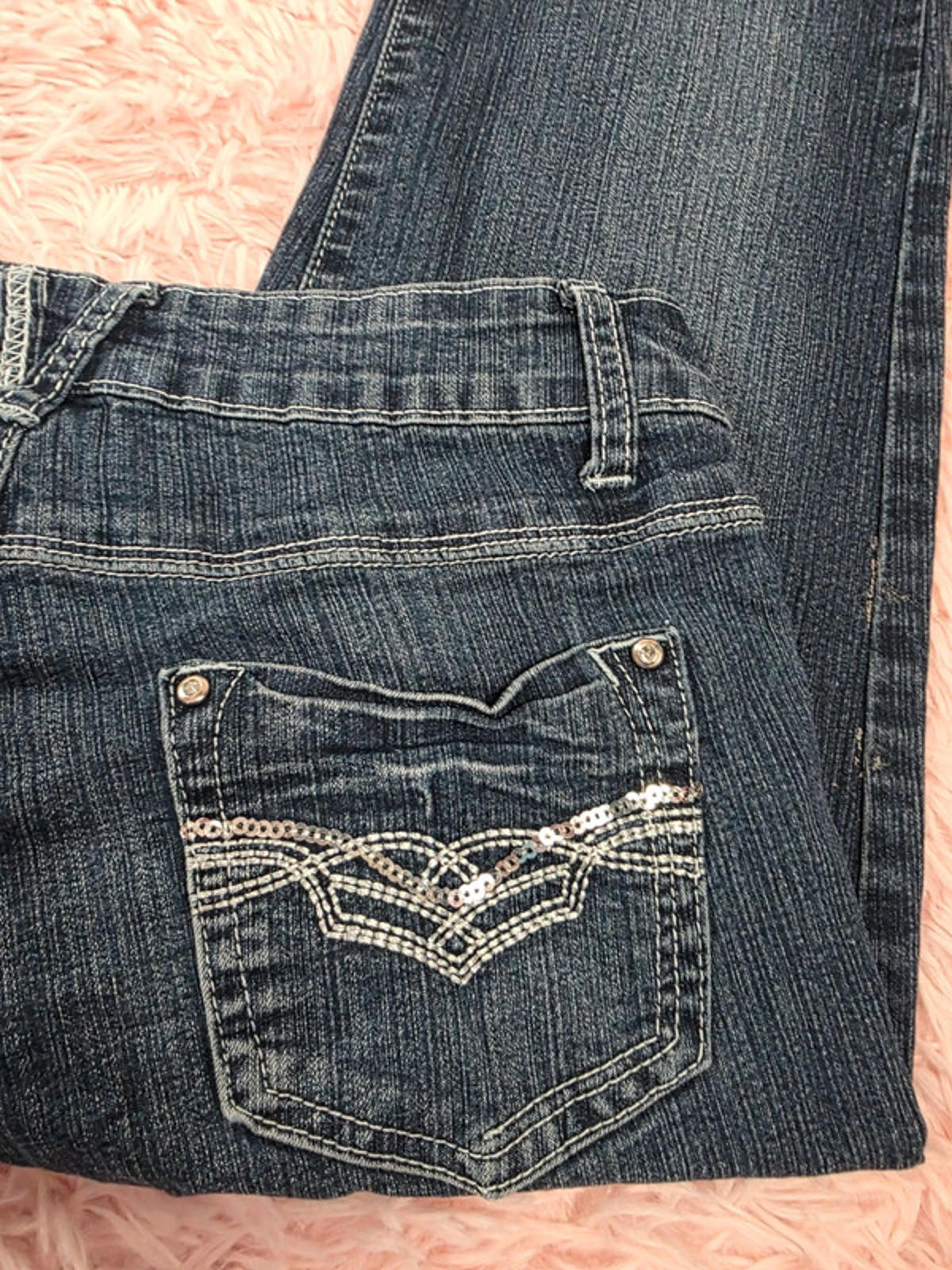 Y2K Give Me 5ive Super Low Rise Bootcut Jeans UK Size 8