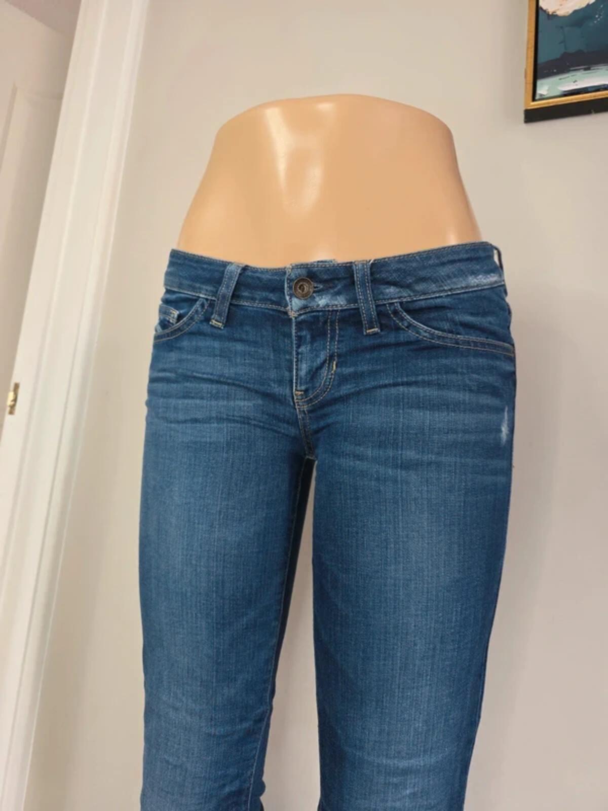 Guess Ultra Low Rise Straight Vintage Y2K Jeans UK Size 6 Tall