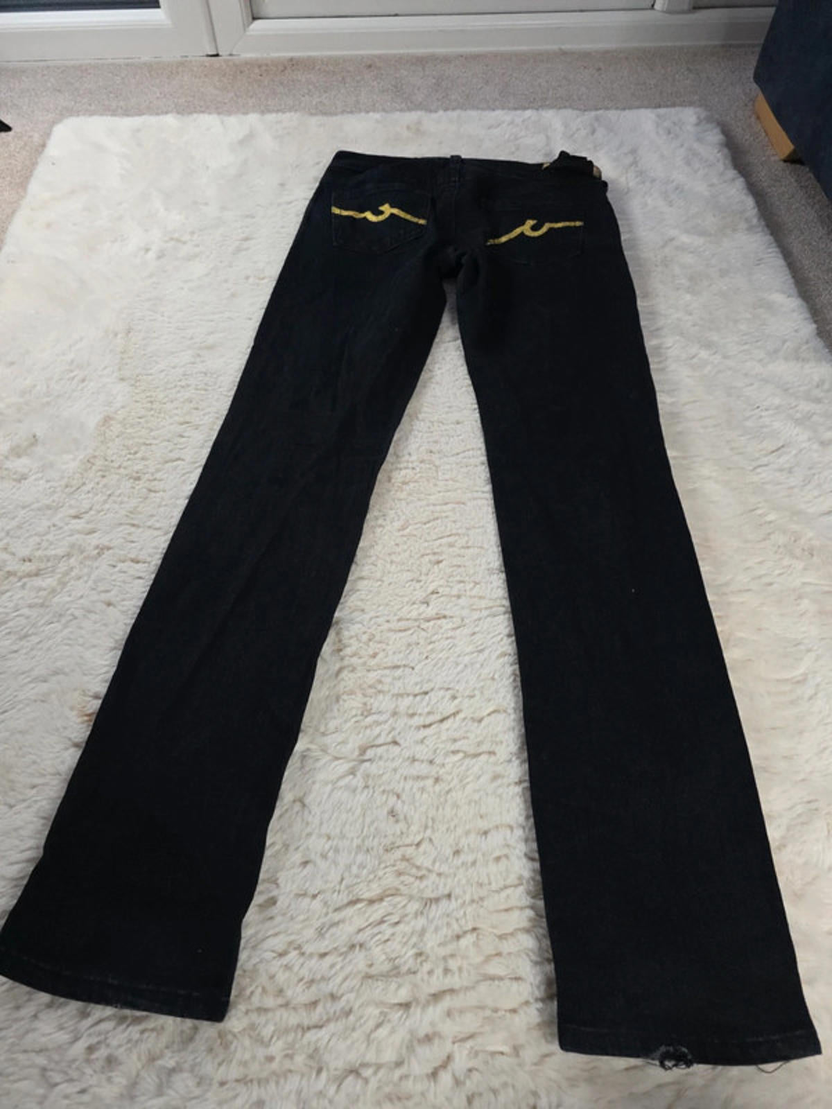 Vintage Y2K Denim Low Rise Straight Jeans UK Size 12 Tall