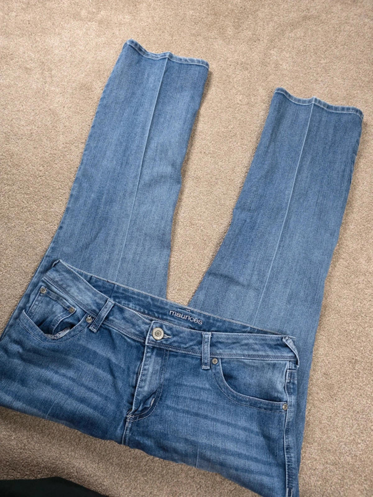 Y2K Maurices Mid Rise Bootcut Jeans UK Size 16 Short