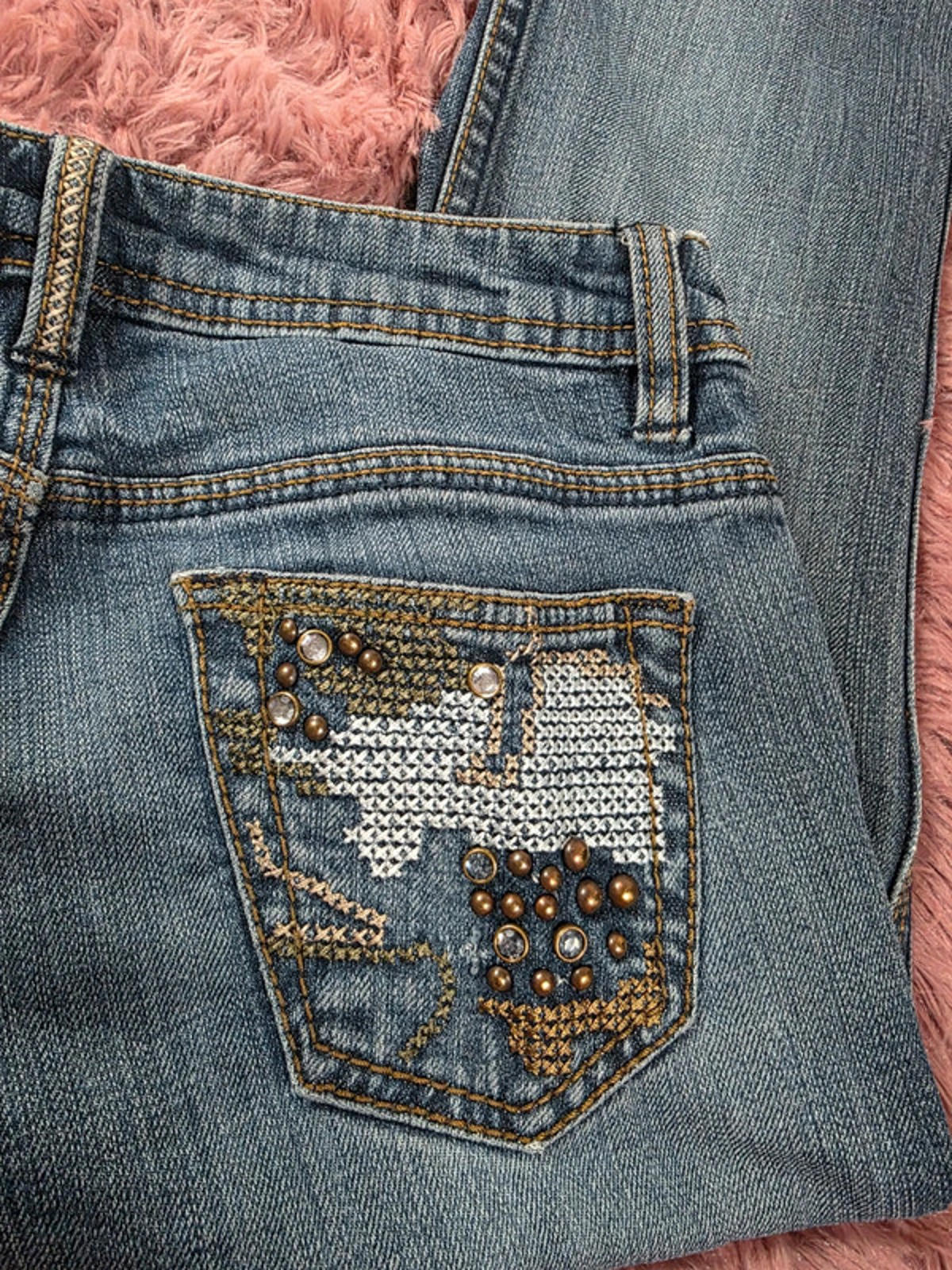 Vintage Y2K XXI Super Low Rise Bootcut Jeans UK size 8