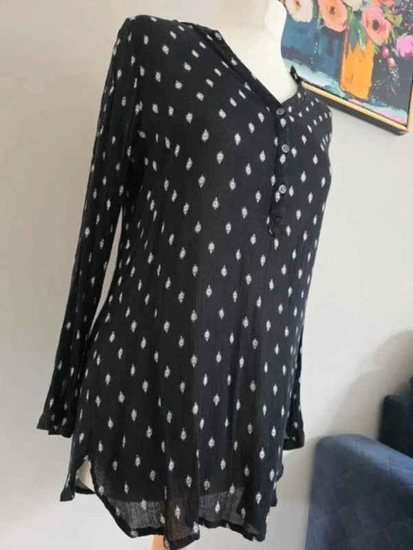 Old Navy Vintage Y2K Boho Tunic Blouse UK Size 10