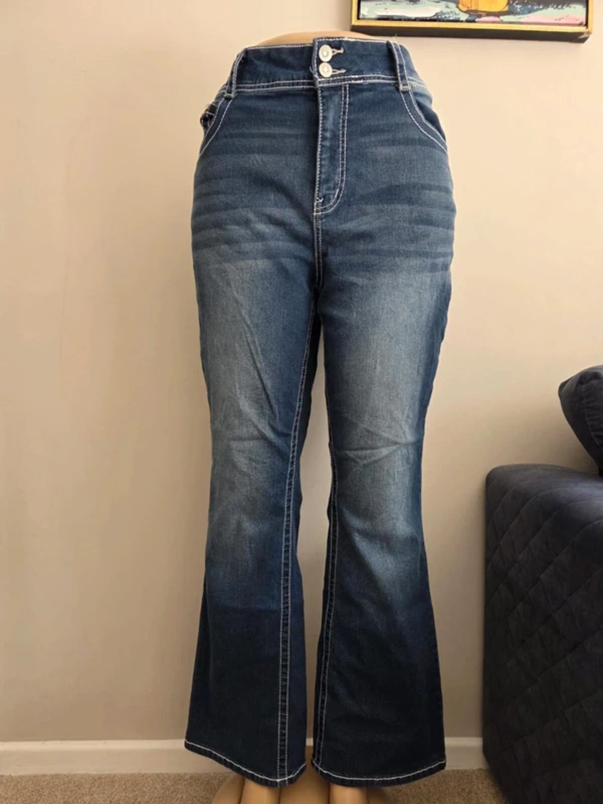 Gemma Rae High Rise Bootcut Vintage Y2K Jeans UK Size 20 Petite