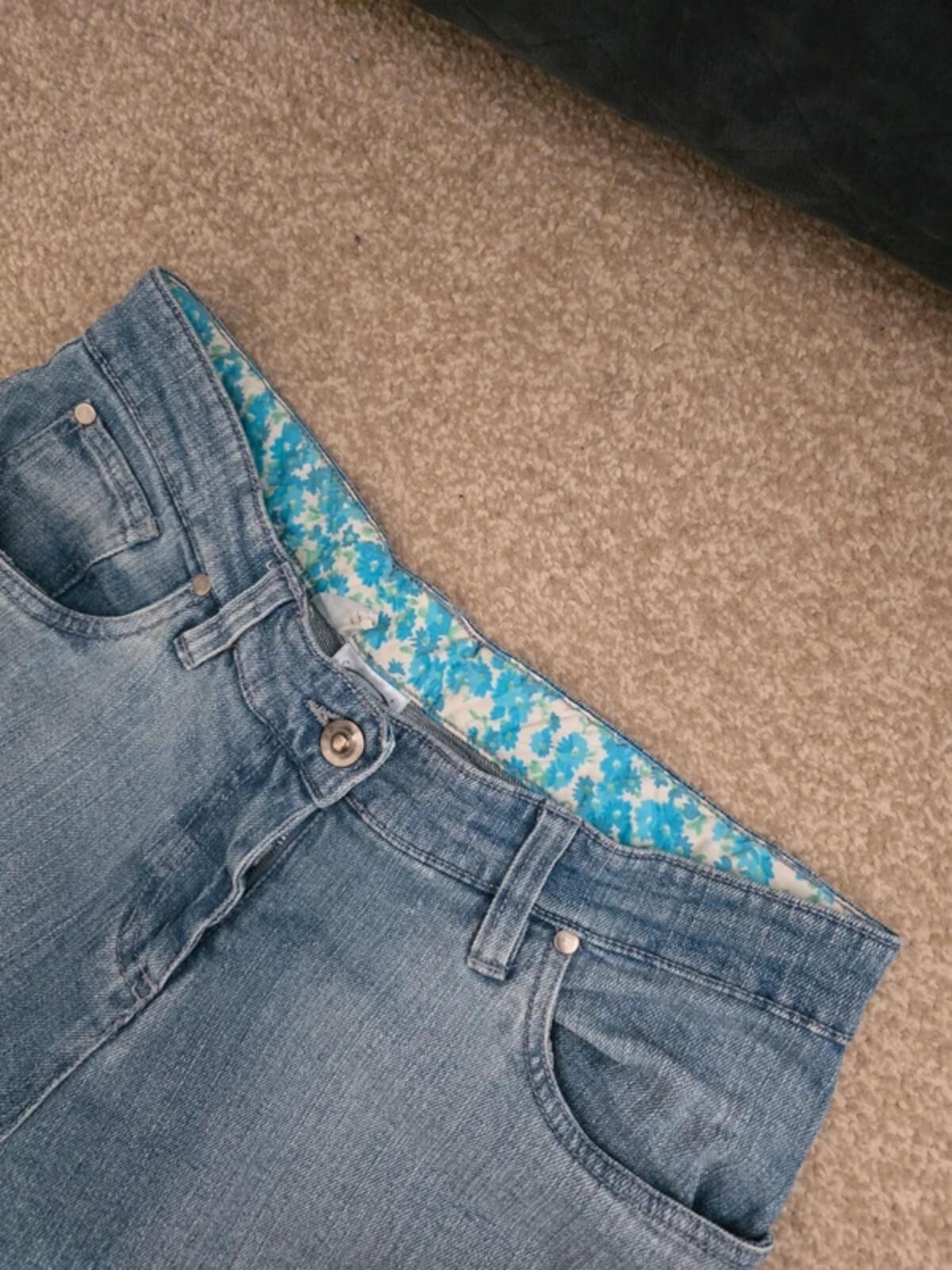 Cecilia Mid Rise Wide Leg Vintage Y2K Jeans UK Size 12