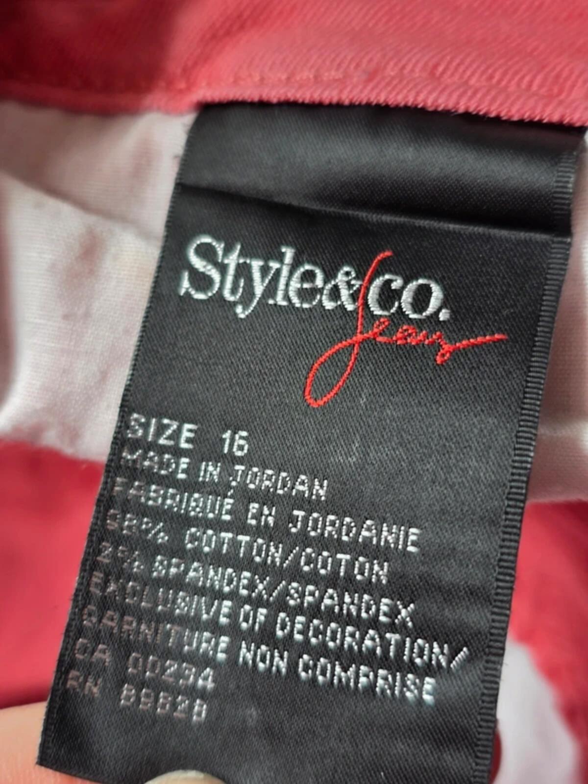 Style & Co High Rise Cropped Jeans UK Size 16