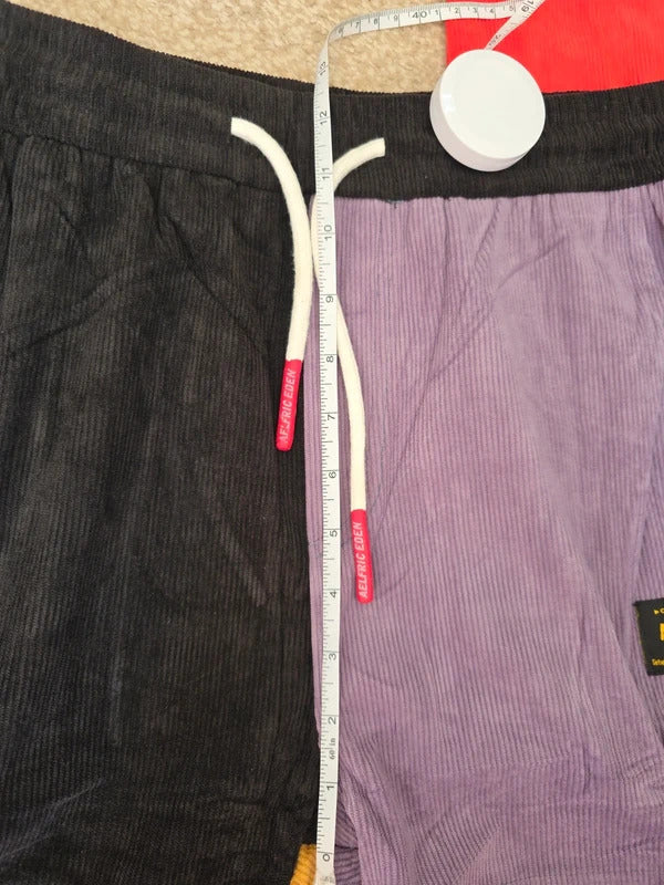 Aelfric Eden High Rise Colour Block Corduroy Cargo Trousers UK Size 10/12