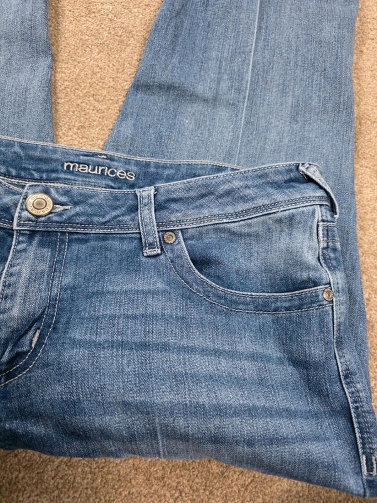 Y2K Maurices Mid Rise Bootcut Jeans UK Size 16 Short