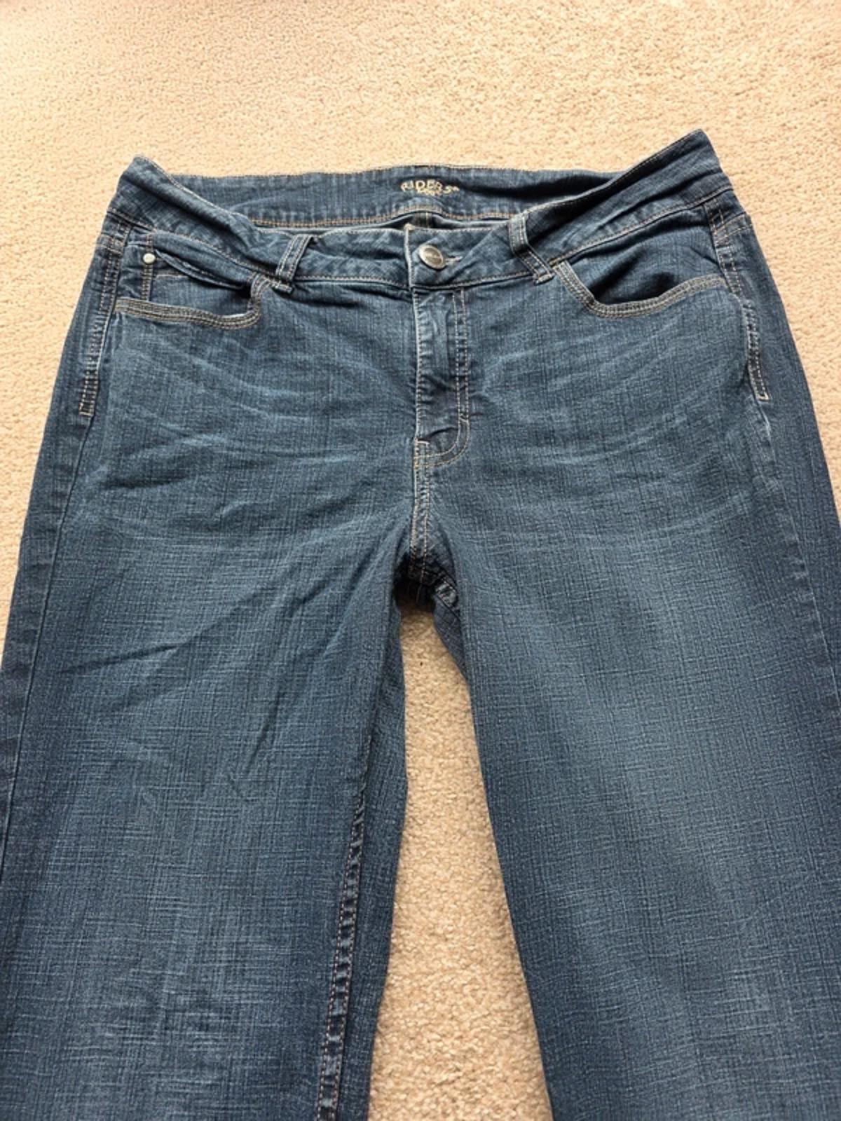 Vintage Y2K Riders by Lee Mid Rise Straight Leg Jeans UK Size 16 Petite