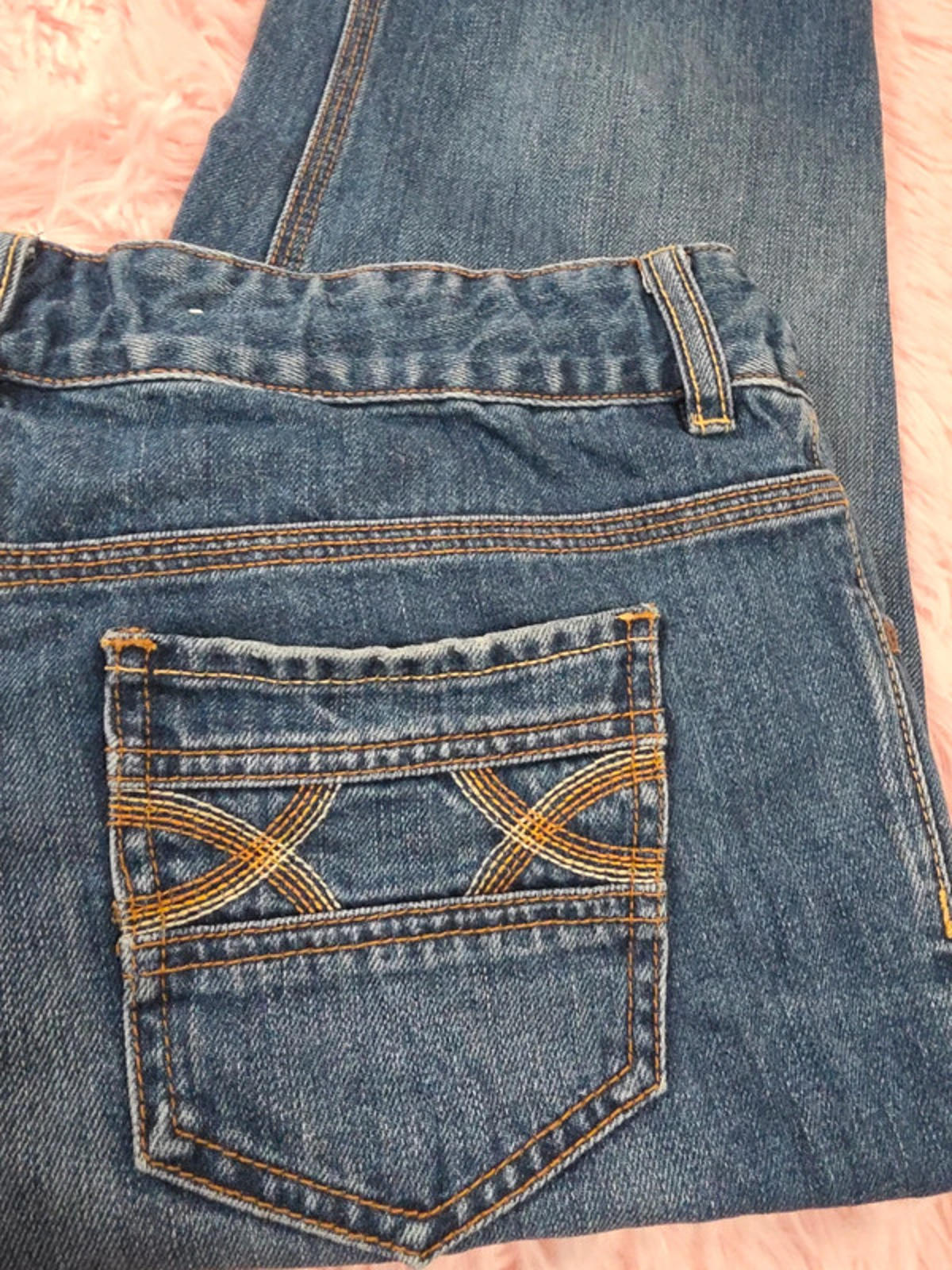 Vintage Y2K Old Navy Maternity Mid Rise Cropped Jeans UK Size 12–14