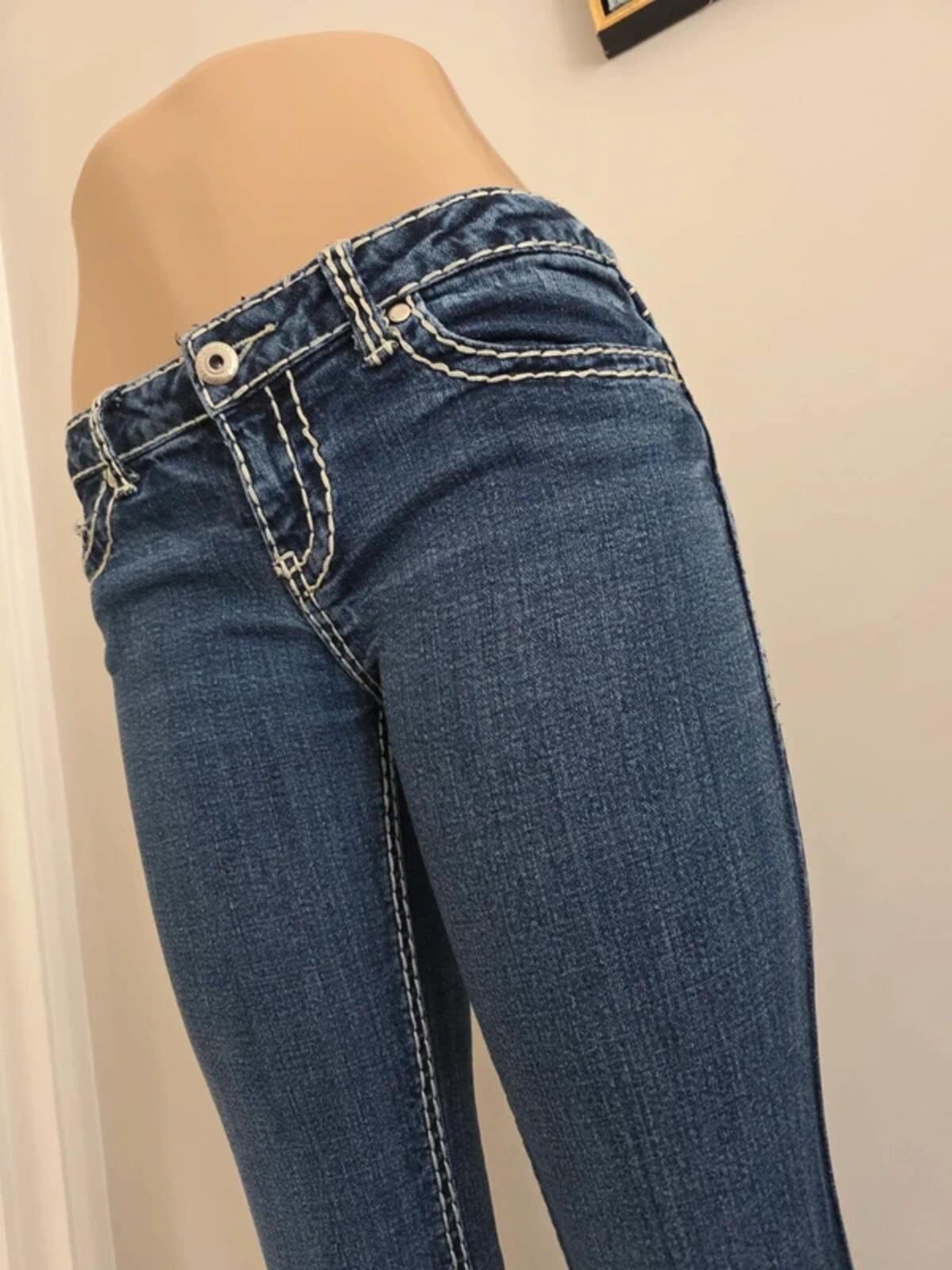 Blue Asphalt Low Rise Bootcut Vintage Y2K Jeans UK Size 8