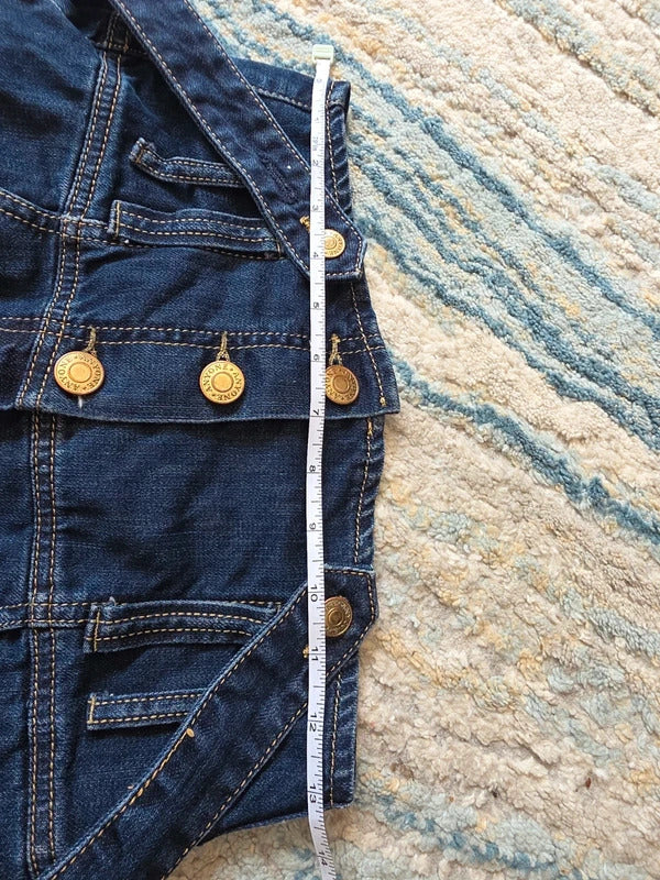 Anyone High Waisted Denim Mini Skirt with Belt UK Size 6