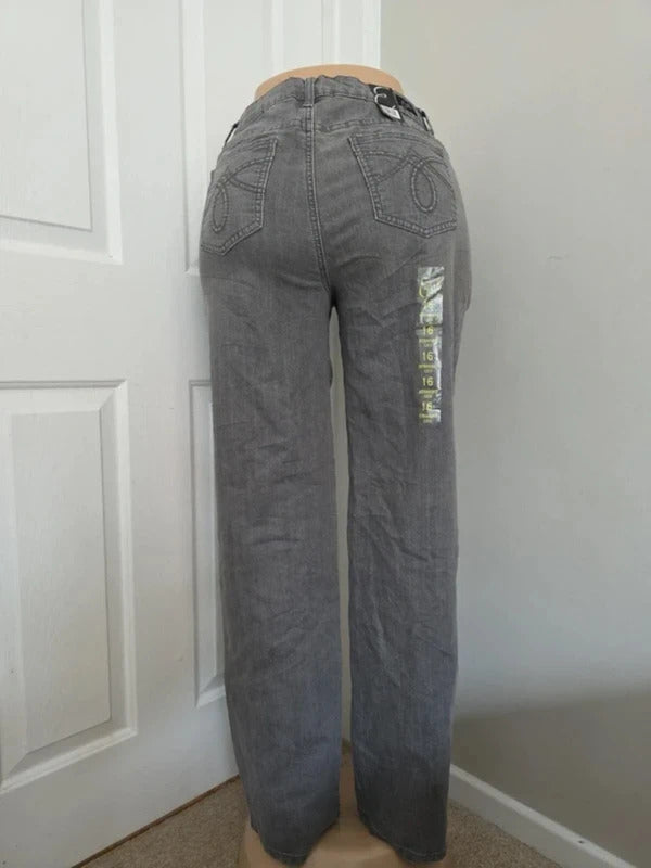 Earl Jean Mid Rise Relaxed Straight Vintage Y2K Jeans UK Size 14