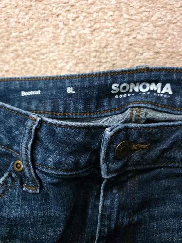 Vintage Y2K Sonoma Mid Rise Bootcut Jeans UK Size 10 Tall