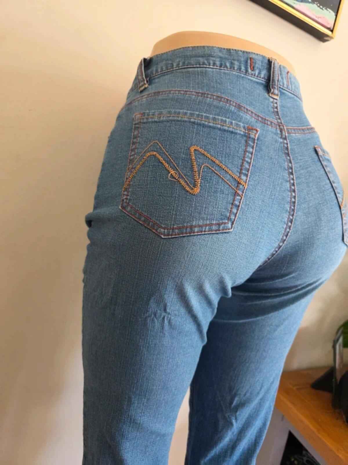 Vintage Y2K Antique Jeans High Rise Cropped Jeans UK Size 12