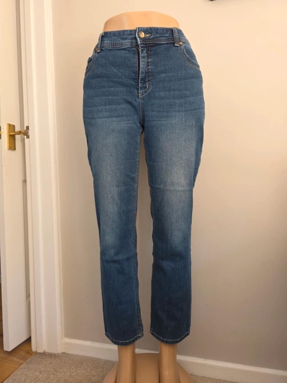 Chico's Mid Rise Skinny Jeans UK Size 14 Petite