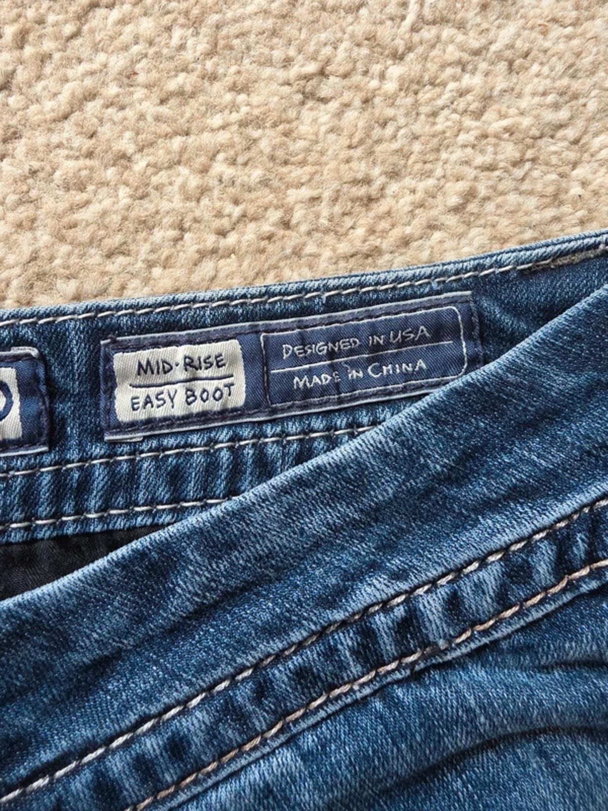 Miss Me Mid Rise Bootcut Vintage Y2K Jeans UK Size 14 Petite