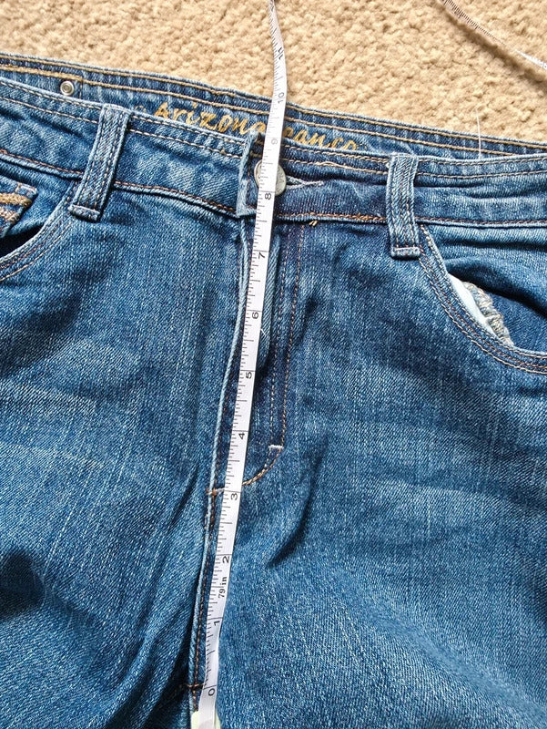 Arizona Mid Rise Flared Vintage Y2K Jeans UK Size 8 Petite