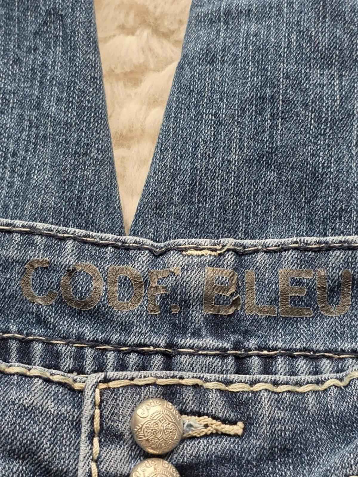 Vintage Y2K Code Bleu Low Rise Cropped Bootcut Jeans UK 16