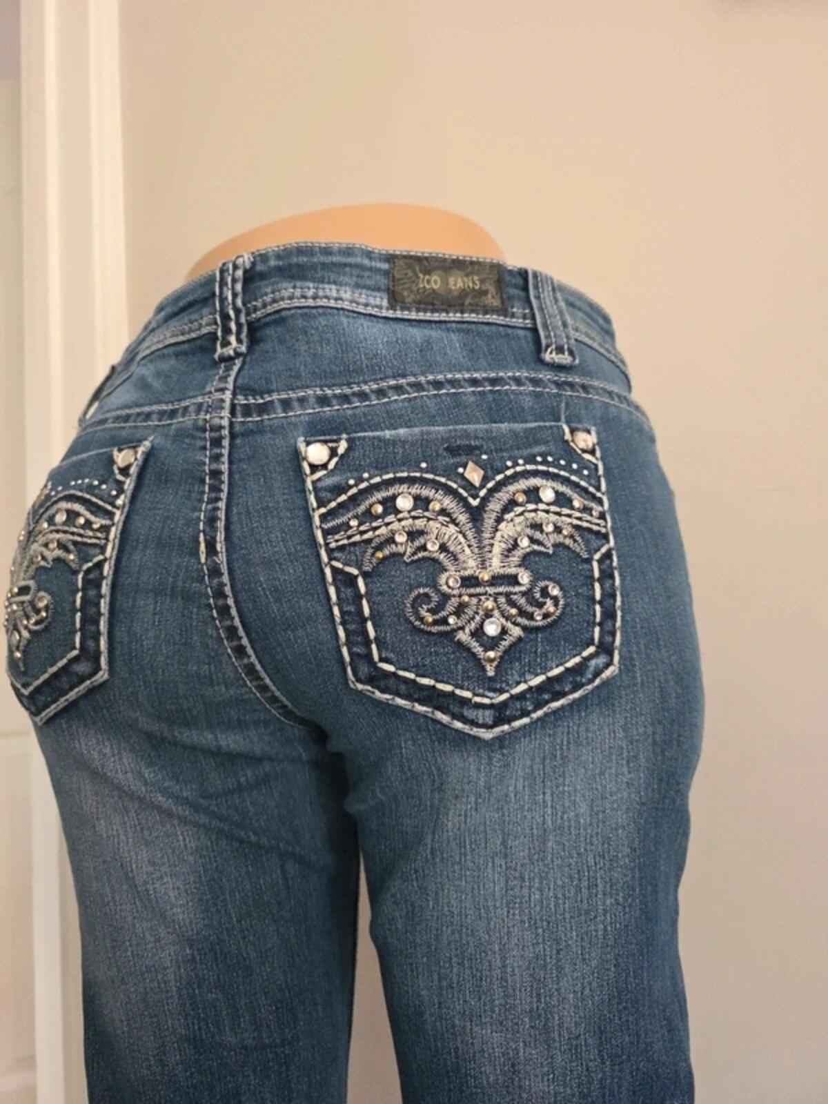 ZCO Jeans Mid Rise Capri Vintage Y2K Jeans UK Size 14