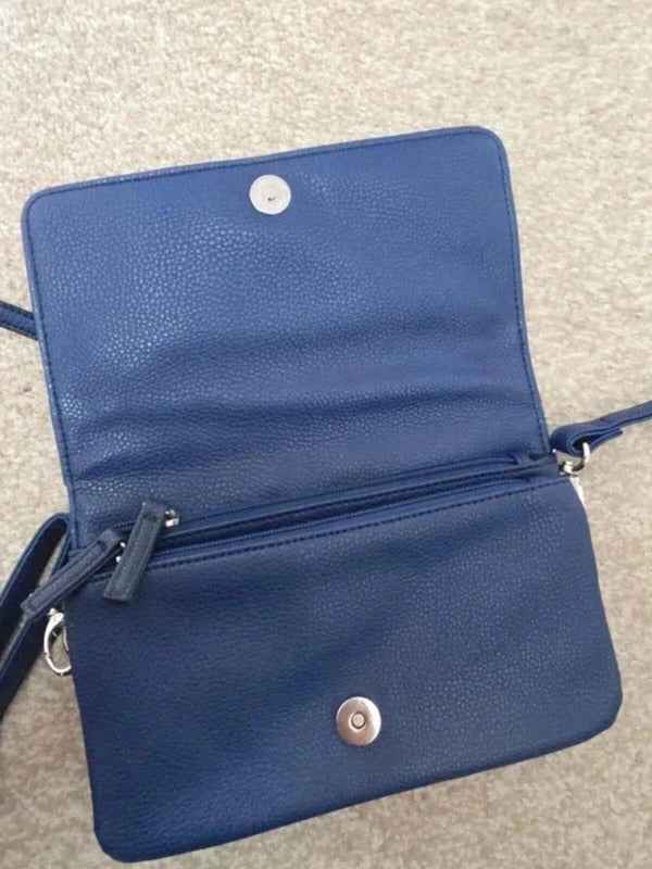 Carpisa Blue Crossbody Wallet Bag Purse