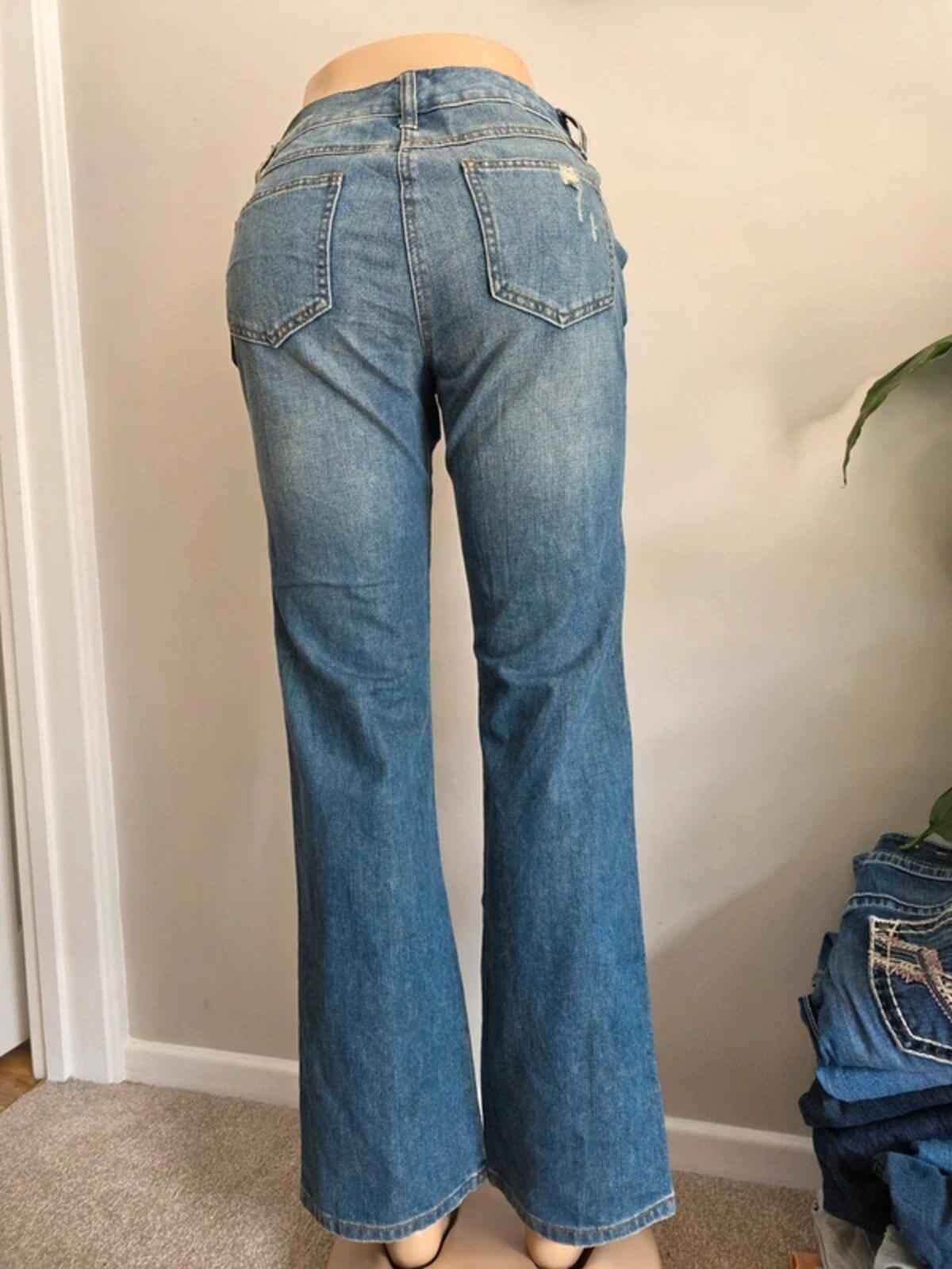 Vintage Y2K Jeanology Mid Rise Bootcut Jeans UK Size 10