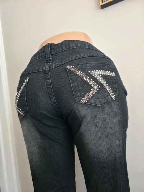 Seductions FD Low Rise Straight Vintage Y2K Jeans UK Size 12/14