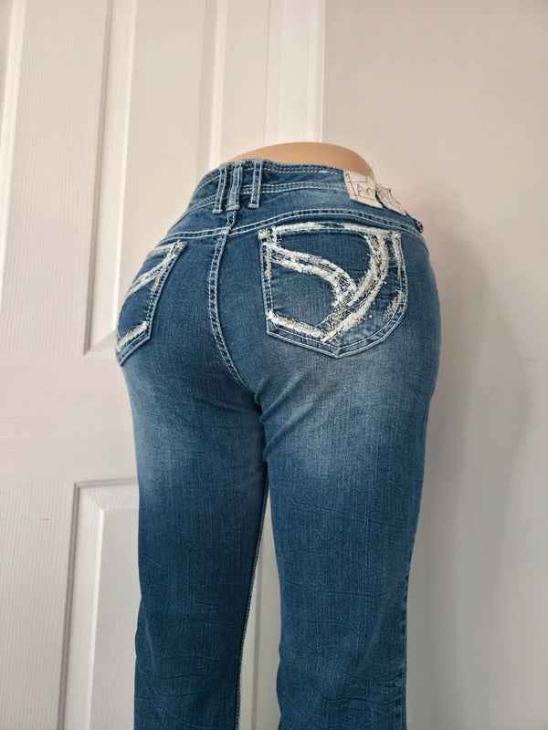 Ariya Low to Mid Rise Bootcut Vintage Y2K Jeans UK Size 12