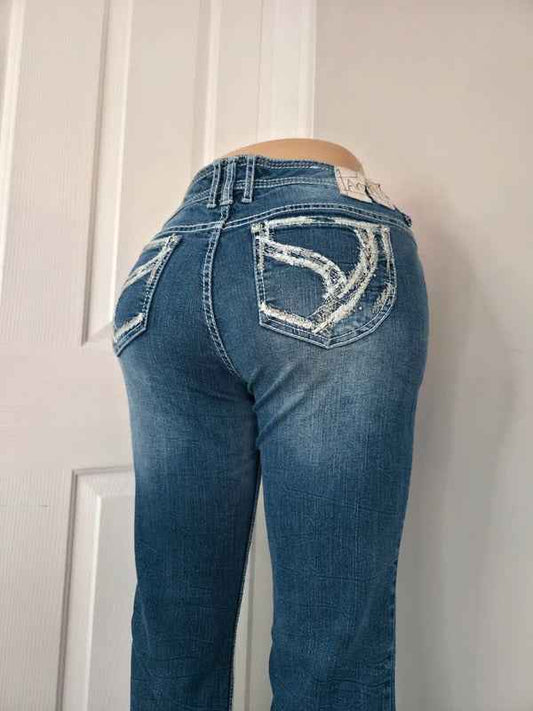 Ariya Low to Mid Rise Bootcut Vintage Y2K Jeans UK Size 12