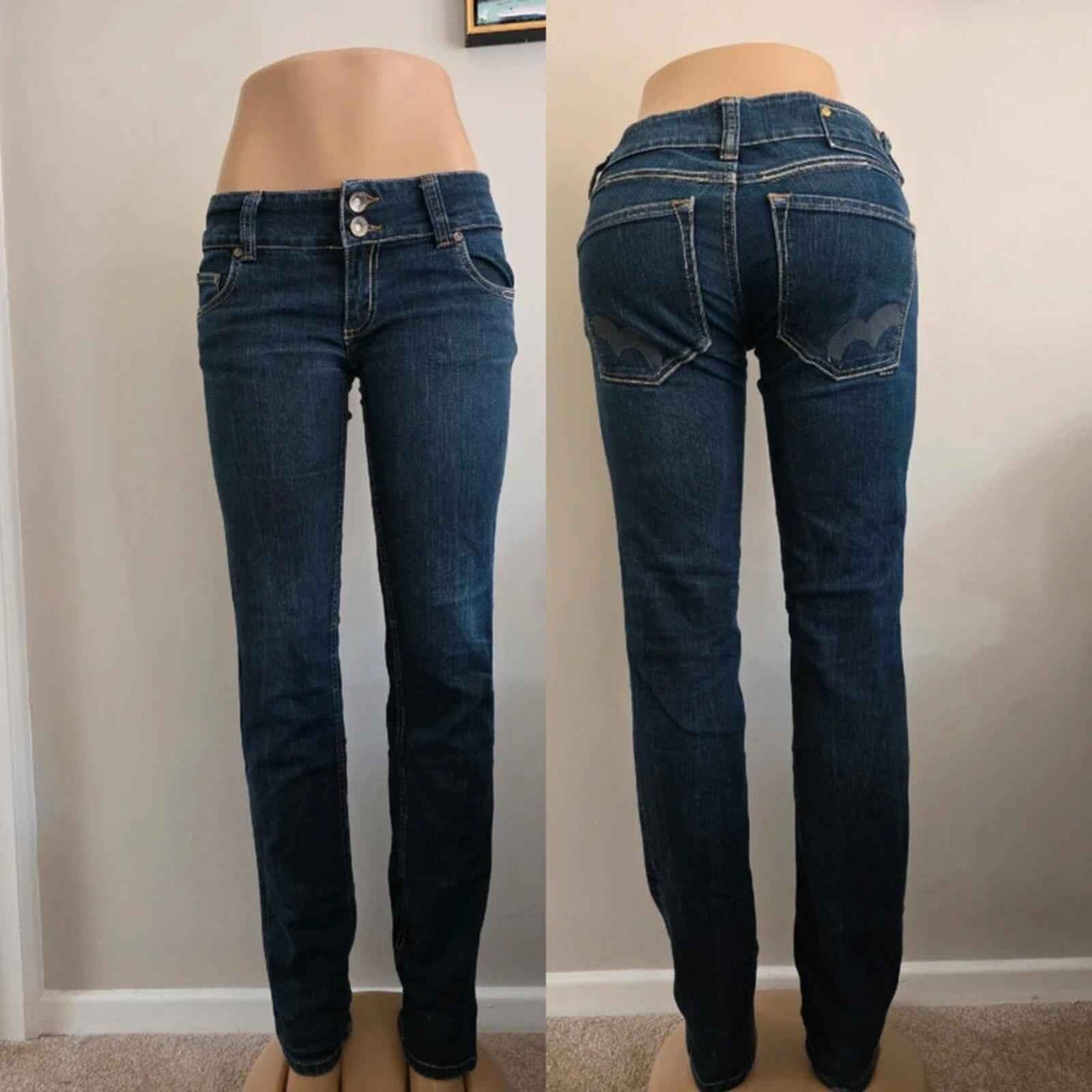 Bik Bok Low Rise Skinny Vintage Y2K Jeans UK Size 8/10