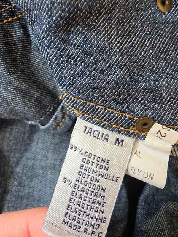 Kiss Miss Italian Denim Pleated Mini Skirt UK Size 12