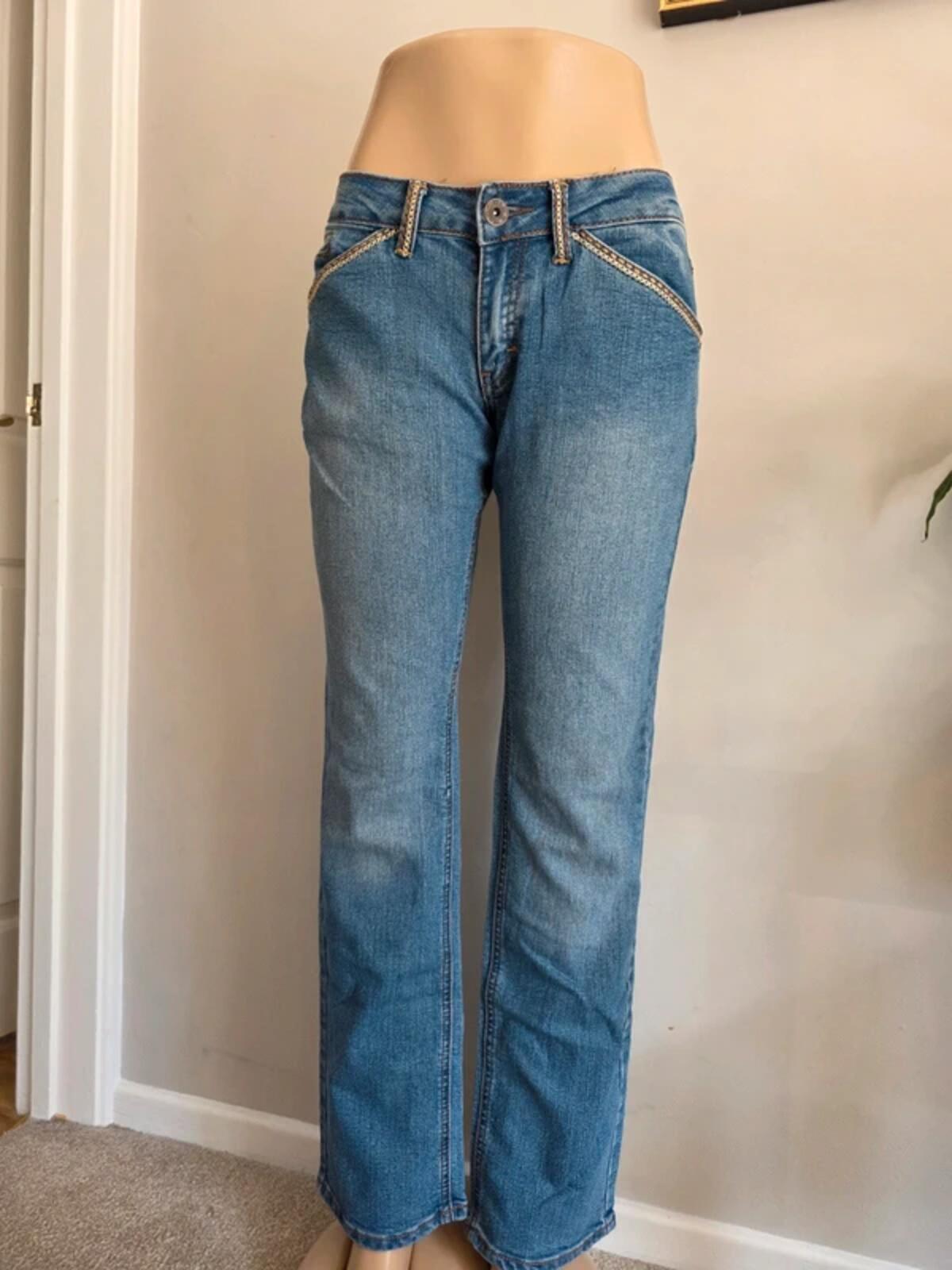 Vintage Y2K Wam Low Rise Slight Bootcut Jeans UK Size 12