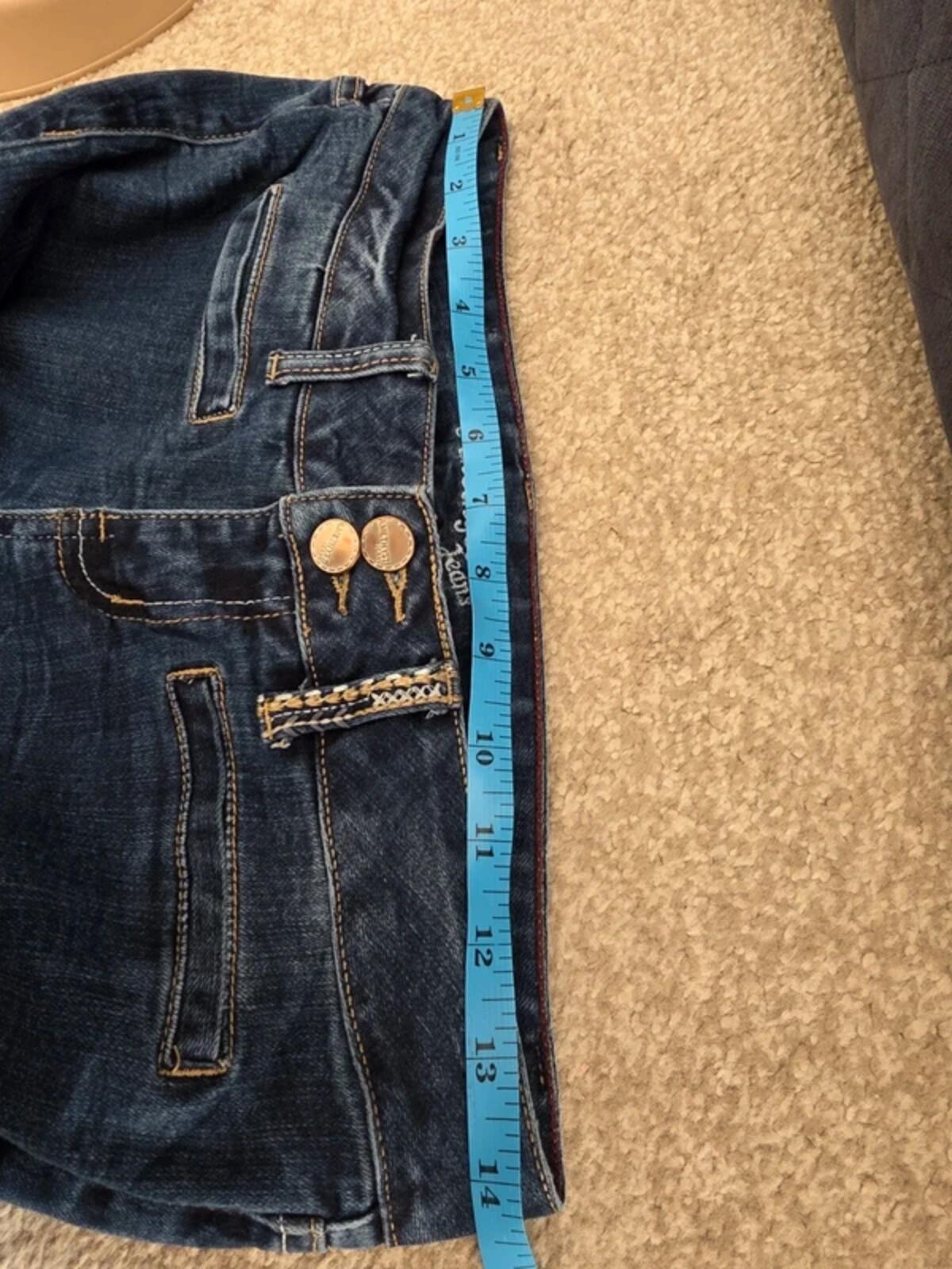 Vintage Y2K Amethyst Super Low Rise Flared Jeans UK Size 6