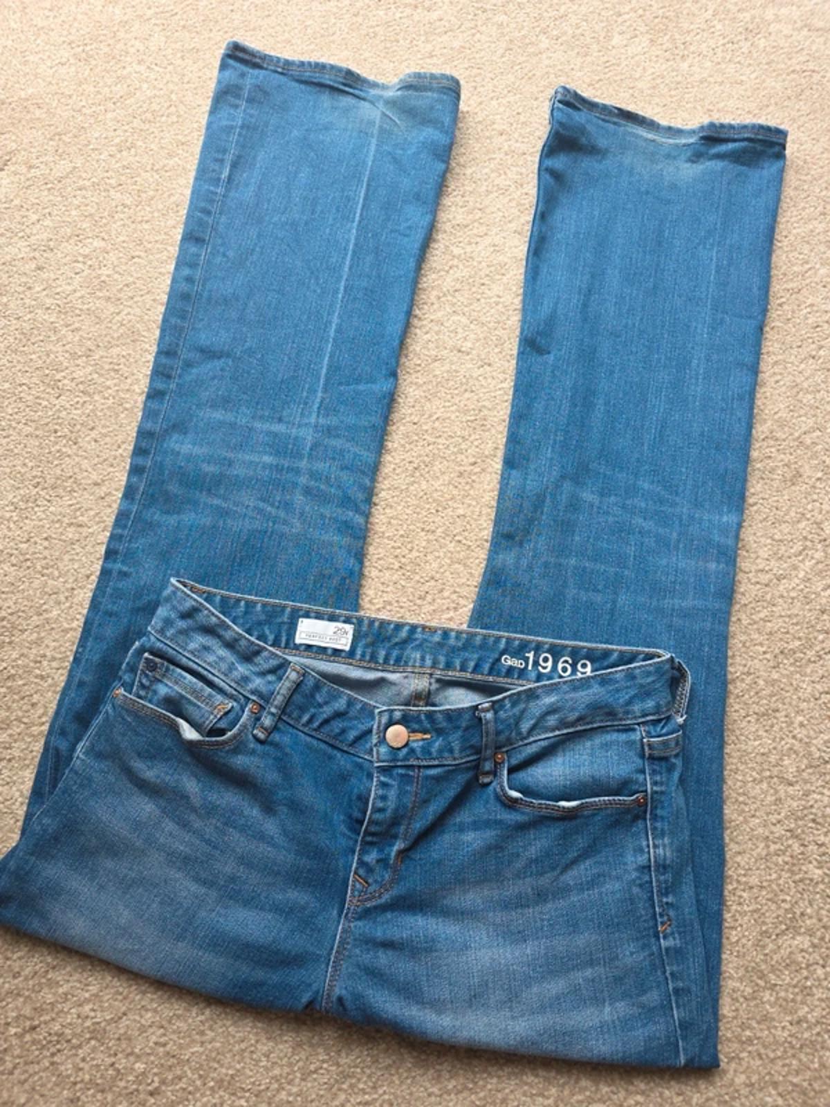 Vintage Y2K Gap 1969 Mid Rise Bootcut Jeans UK Size 12 Tall