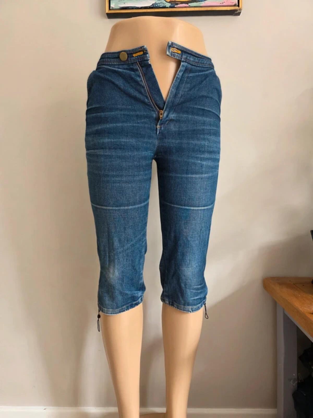 Vintage Y2K Peyton Place Mid Rise Cropped Jeans UK Size 6