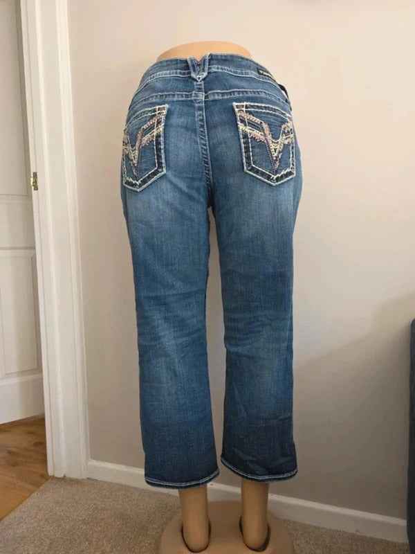 Vigoss Mid Rise Capri Vintage Y2K Jeans UK Size 18
