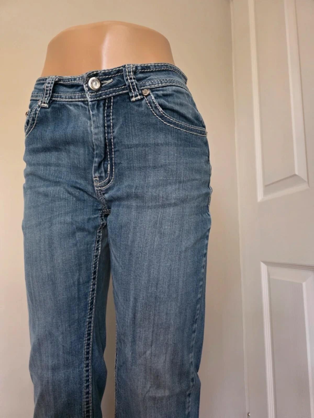 Vintage Y2K Reba Mid Rise Straight Leg Jeans UK Size 10