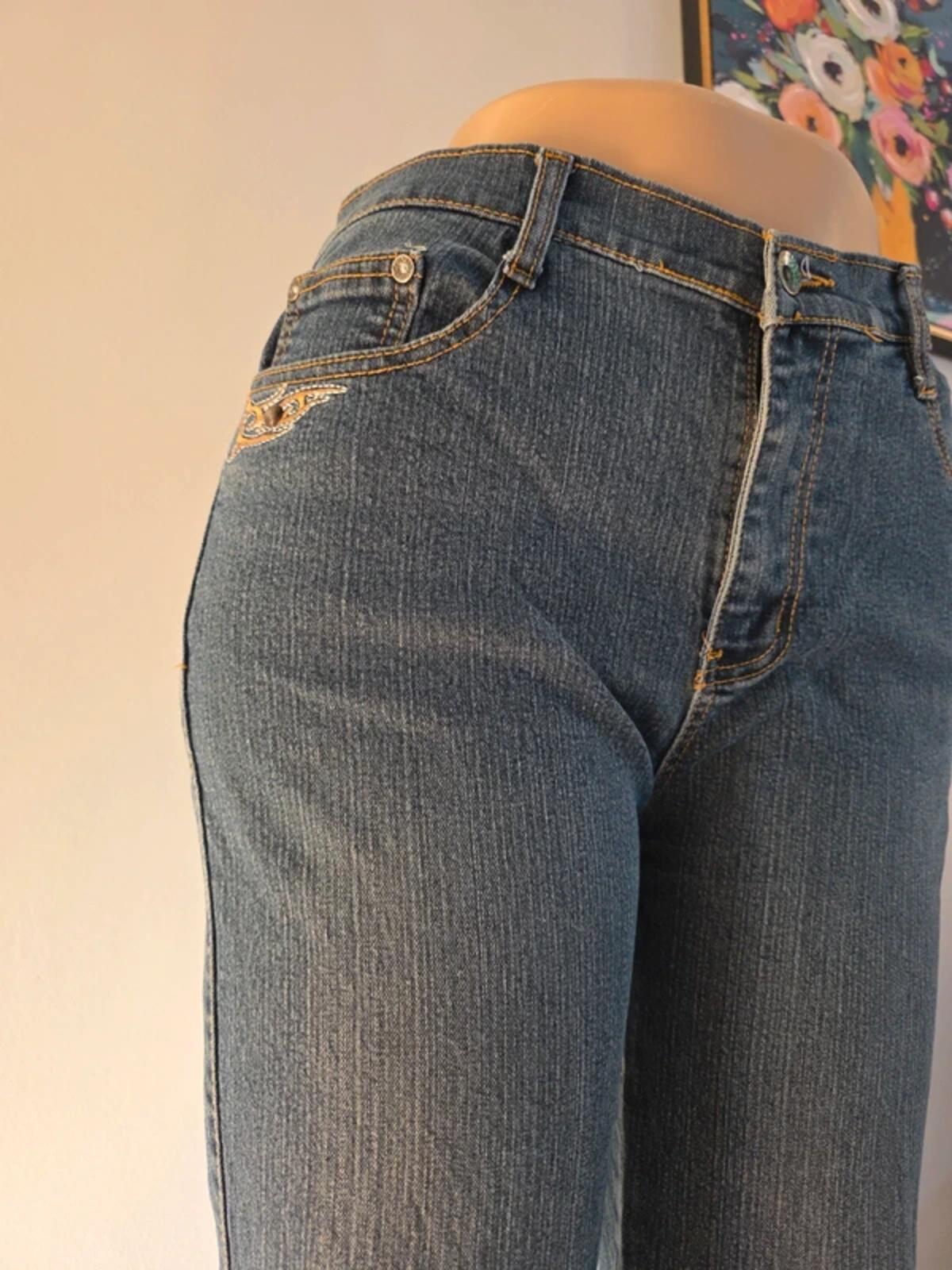 Bawei High Rise Straight Vintage Y2K Jeans UK Size 14 Petite