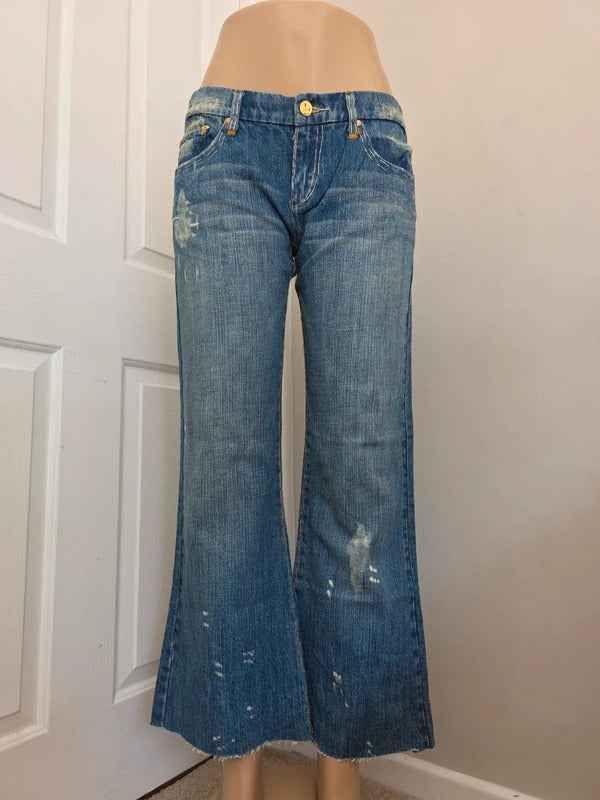 Joe’s Jeans Low Rise Relaxed Flared Vintage Y2K Jeans UK Size 10 Petite