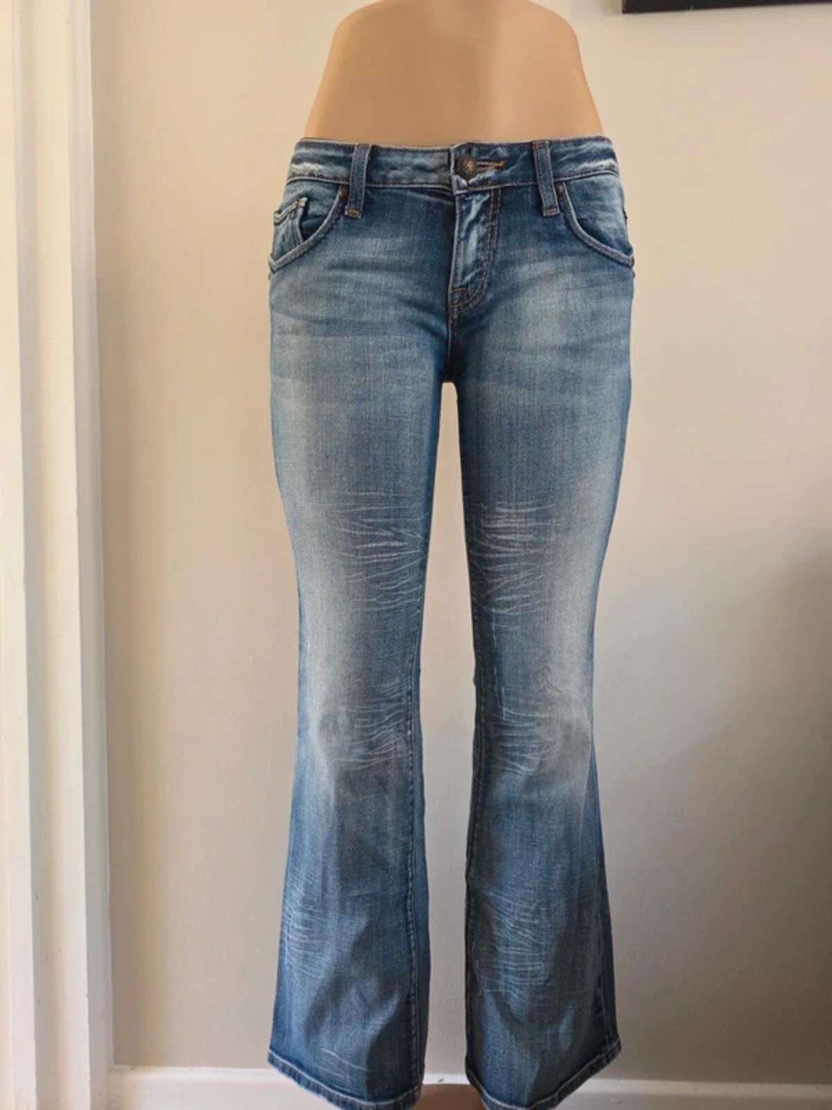 Rerock Ultra Low Rise Bootcut Vintage Y2K Jeans UK Size 8