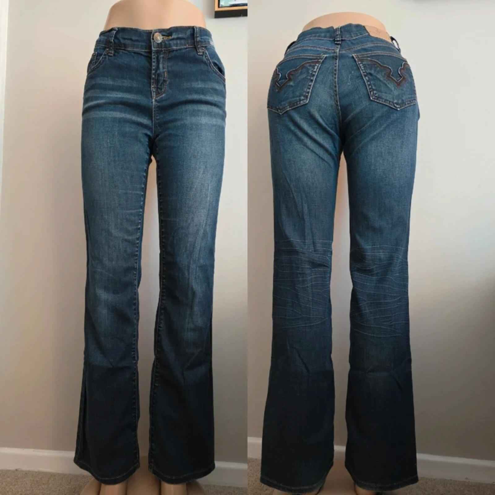 Buffalo David Bitton Low Rise Bootcut Vintage Y2K Jeans UK Size 8