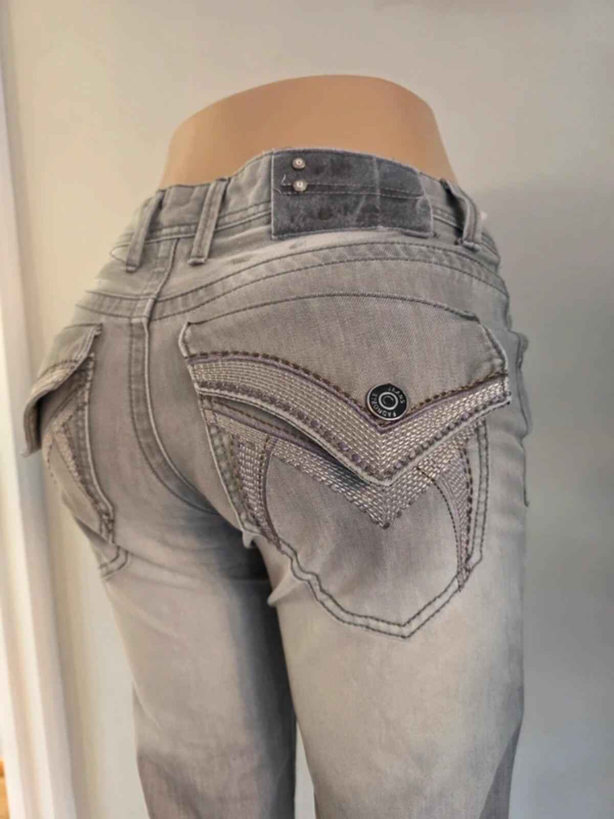 Vintage Y2K Fadnoble Mid Rise Straight Leg Jeans UK Size 12