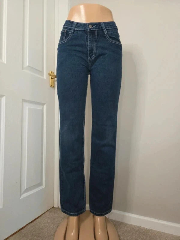 Gut Feeling Mid Rise Straight Leg Vintage Y2K Jeans UK Size 8