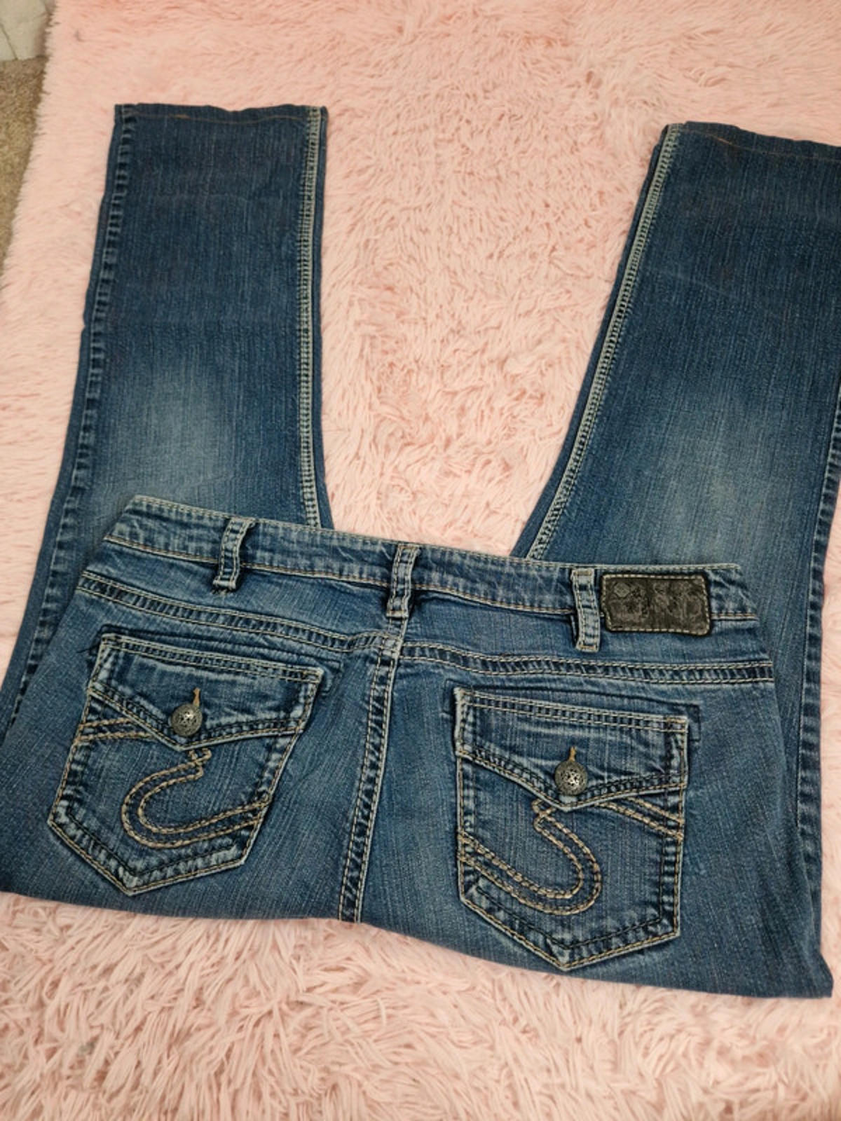 Vintage Y2K Classic Stretch Mid Rise Straight Jeans UK size 14 Petite